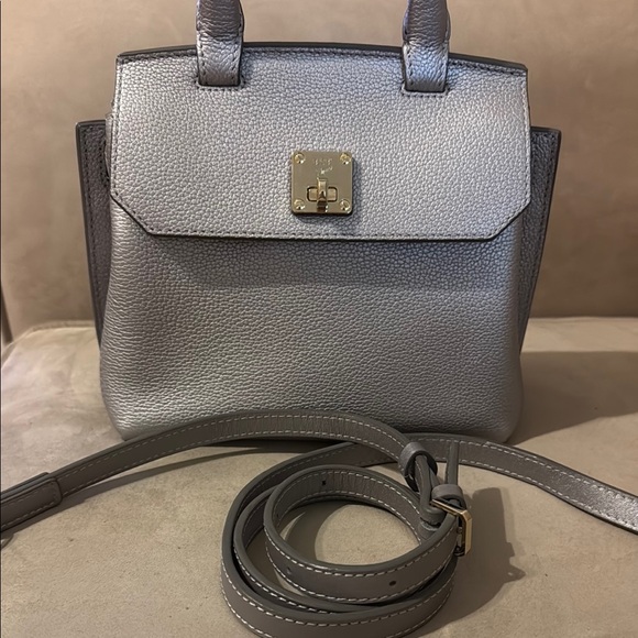 MCM Milla mini crossbody silver handbag - Picture 2 of 12
